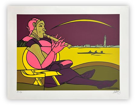 VALERIO ADAMI (1935) - Senza Titolo