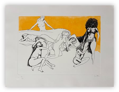 RENATO GUTTUSO (1911-1987) - Zelis a Usbek (4), 1973
