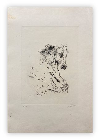 GIORGIO DE CHIRICO (1888-1978) - Testa di cavallino, 1969
