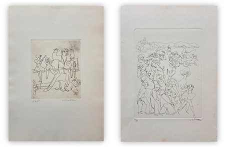 MINO MACCARI (1898-1989) - Lotto unico composto da 2 opere grafiche