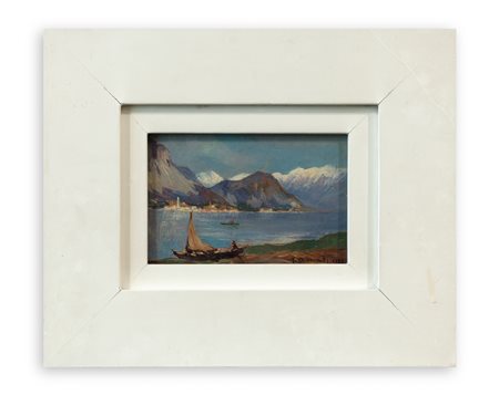 MARIO ORNATI (1887-1955) - Baveno con Isola Pescatori, 1928