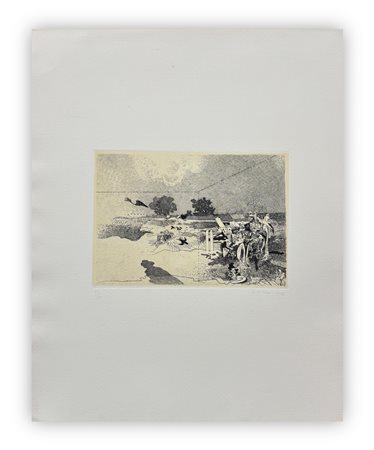 GIANFRANCO FERRONI (1927-2001) - Paesaggio - Versilia, 1966