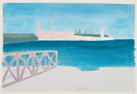 FRANCO BERALDO, Senza titolo, (Paesaggio in laguna)

