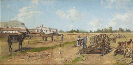 ALCESTE CAMPRIANI<BR>Terni (TR) 1848 - 1933 Napoli<BR>"Le cordatelle" 1890