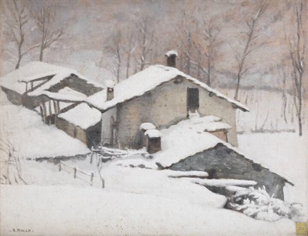 ADOLFO ROLLA<BR>Buenos Aires (Argentina) 1899 - 1967 Torino<BR>"Prima neve-Cere"