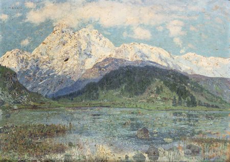 CESARE MAGGI<BR>Roma 1881 - 1961 Torino<BR>"Laghetto in alta montagna"