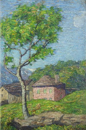 CARLO FORNARA<BR>Prestinone (NO) 1871 - 1968<BR>"Paesaggio"