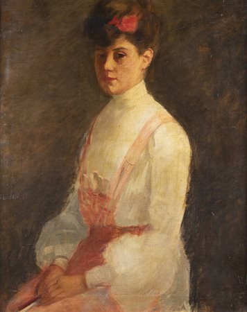 VITTORIO CAVALLERI<BR>Torino 1860 - 1938<BR>"Ritratto della Signora Gachet"