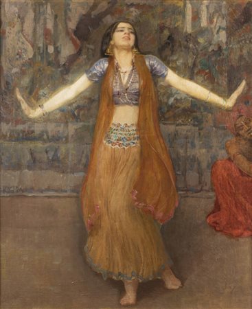 CESARE FERRO<BR>Torino 1880 - 1934<BR>"La danzatrice indiana Roshanara" 1911