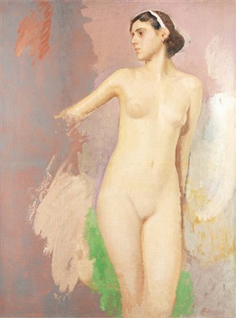 CESARE FERRO<BR>Torino 1880 - 1934<BR>"Nudo femminile" o "Nudo in piedi"