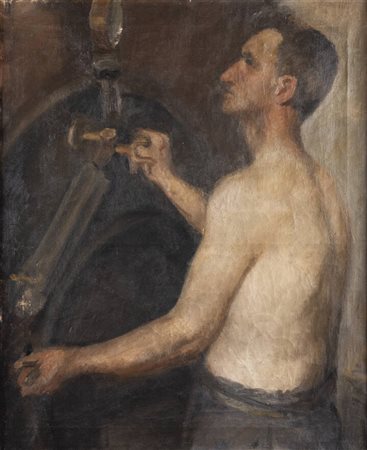 PIETRO MORANDO<BR>Alessandria 1892 - 1980<BR>"Operaio"anni '30