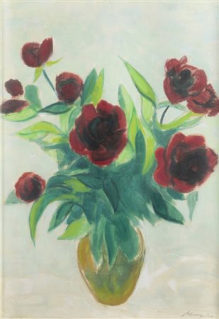 FRANCESCO MENZIO<BR>Tempio Pausania (SS) 1899 - 1979 Torino<BR>"Vaso di fiori"