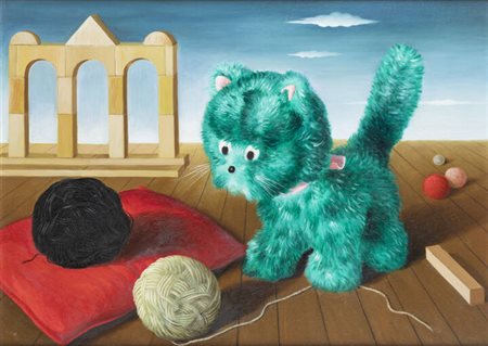 ALESSANDRO BRUSCHETTI<BR>Perugia 1910-1980 Brugherio<BR>"Peluche metafisico" fine anni Quaranta