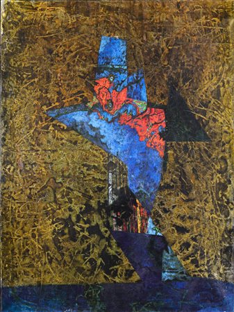 GIANNI DOVA<BR>Roma 1925 - 1991 Milano<BR>"Decorazione rupestre (Uccello egizio)" 1974