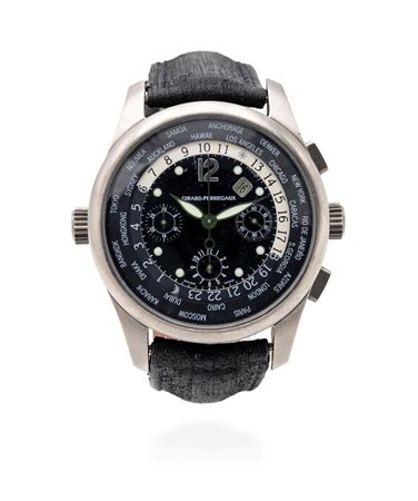 Girard Perregaux "Ore del mondo" in titanio Titanio. Serie speciale con cassa...