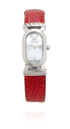 Orologio Versace Faubourg de Paris in acciao Acciaio. Cinturino in pelle....