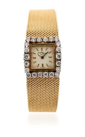 Chopard, orologio da donna in oro e brillanti Oro giallo 750/000. Diamanti in...