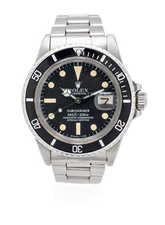 Rolex submariner date in acciaio Acciaio. Ref. 1680. Cassa n° 5280199, ghiera...