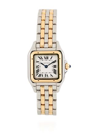 Cartier “Panthère” medio in acciaio ed oro Acciaio ed oro giallo. Ref.4023....