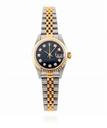Rolex lady in oro e acciaio blu diamond dial Acciaio ed oro giallo. Ref...