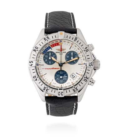 Breitling crono Transocean 100 m in acciaio Acciaio. Ref.A53040.1 Cronografo...