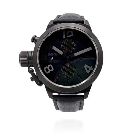 UBOAT crono militare 100 m in acciaio pvd nero Acciaio. Ref. 2278. Disegnato...