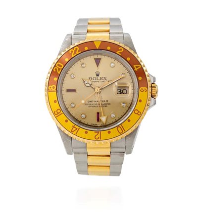Rolex GMT in acciaio ed oro, quadrante "Sultan" Acciaio ed oro giallo. Ref...