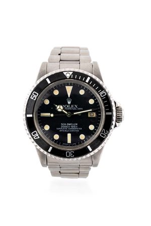 Rolex sea-dweller in acciaio Acciaio. Ref 1665. Cassa n° 6252878, ghiera...