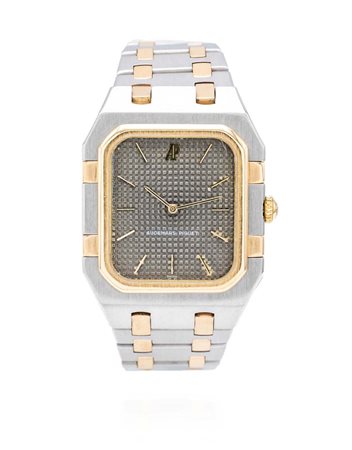Audemars Piguet Royal Oak rectangular in acciaio ed oro Acciaio ed oro....