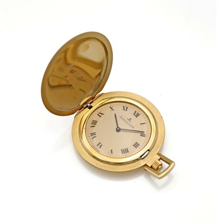 Jaeger Le Coultre orologio da tasca a savonette, doppia cassa in oro Oro...