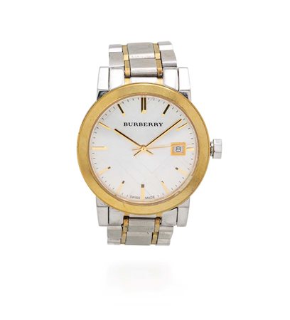 Burberry collezione "The city" in acciaio Acciaio. Modello braccialato con...