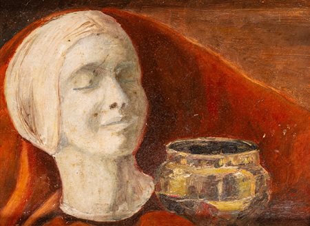 Carlo Levi (Torino 1902 - Roma 1975)  - Natura morta con testa, 1920s