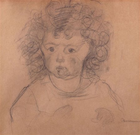 Umberto Boccioni (Reggio Calabria 1882 - Verona 1916)  - Fanciulla con i capelli ricci (ritratto di Fiammetta Sarfatti), 1910