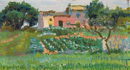 Giacomo Balla (Torino 1871 - Roma 1958)  - Paesaggio, late 1940s