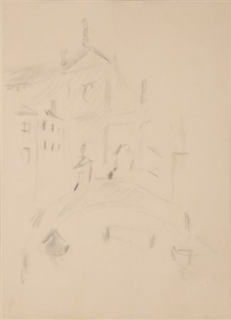 Filippo De Pisis (Ferrara 1896 - Milano 1956)  - Ponticello a Venezia, late 30s