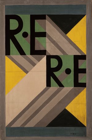 Fortunato Depero (Fondo 1892 - Rovereto 1960)  - Senza titolo