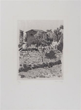 Giorgio Morandi (Bologna 1890 - 1964)  - Il poggio al mattino, 1927