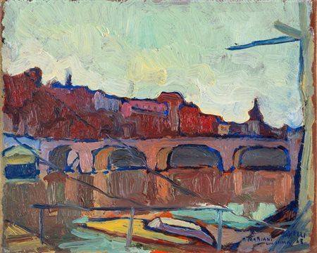 Angelo Savelli (Pizzo 1911 - Brescia 1995)  - Ponte sul Tevere, 1943