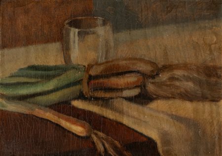 Concetto Maugeri (Catania 1919 - Roma 1951)  - Natura morta con bicchiere, 1937