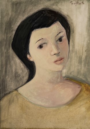 Domenico Purificato (Fondi 1915 - Roma 1984)  - Ritratto femminile