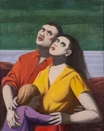 Pompeo Borra (Milano 1898 - 1973)  - La famiglia, 1946