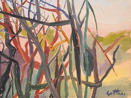 Renato Guttuso (Bagheria 1911 - Roma 1987)  - La foresta di Rambouillet, 1950
