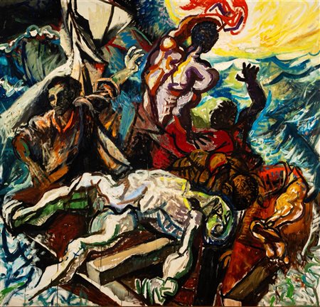 Renato Guttuso (Bagheria 1911 - Roma 1987)  - Su "La Zattera della Medusa" (La "Zattera" dopo Géricault), 1962