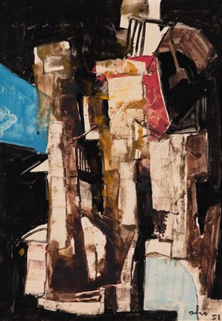 Afro Basaldella (Udine 1912 - Zurigo 1976)  - Fantasia a colori , 1951