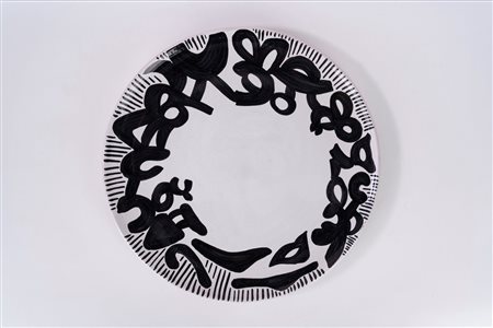 Carla Accardi (Trapani 1924 - Roma 2014)  - Piatto - Nuove Ceramiche Gibellina, 1988/'92