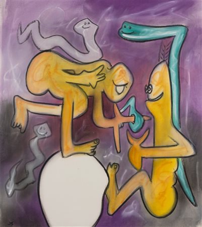 Roberto Sebastian Matta (Santiago Del Cile  1911 - Civitavecchia 2002)  - Serpentinando, 1973