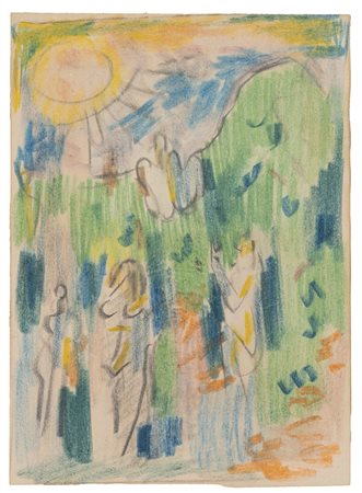 Andrè Masson (Balagny sur Thérain 1896 - Parigi 1987)  - Croquis pour le "Féminaire de la rue saint Denis", 1958 approx.