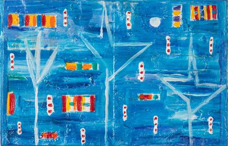 Nicola De Maria (Foglianise 1954)  - Natale angelico, regno dei fiori, 1992
