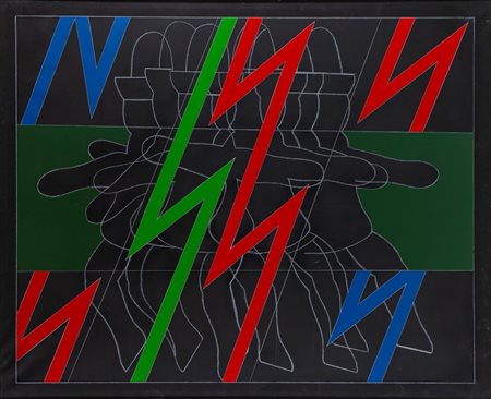 Franco Angeli (Roma 1935 - 1988)  - Movimento, 1987/'88