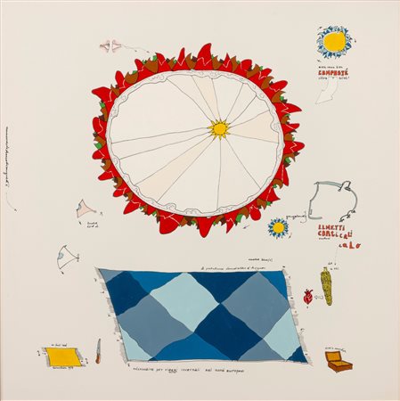 Gianfranco Baruchello (Livorno 1924 - Roma 2023)  - Nécessaire per viaggi invernali nel nord europeo , 1978